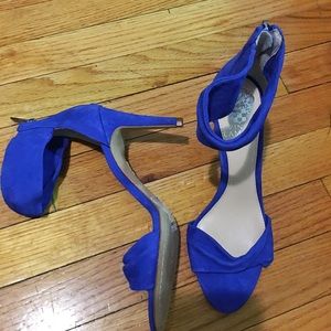 Blue Suede Vince Camuto heels